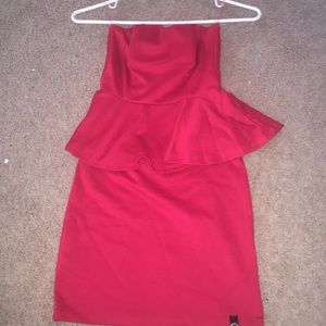 Red Peplum Dress